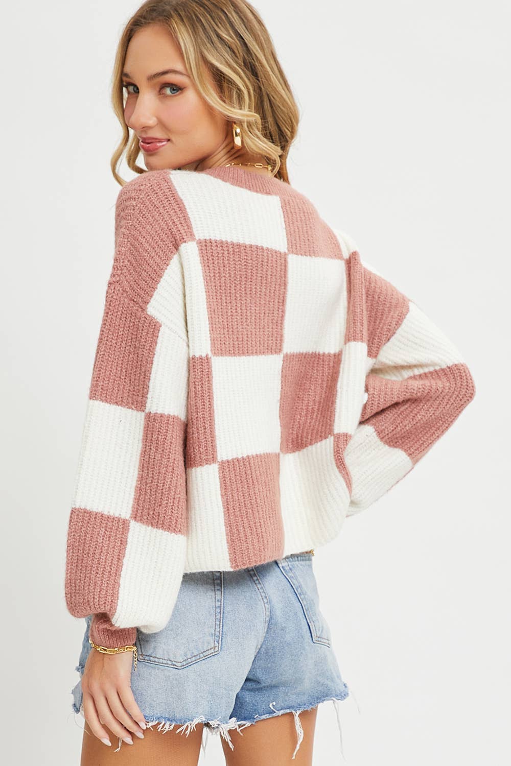 Abby Checker Print Ultra Soft Sweater