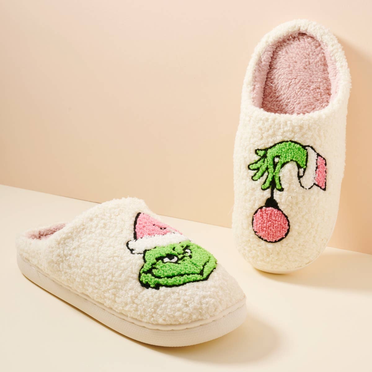 Christmas Grinch Home Slippers