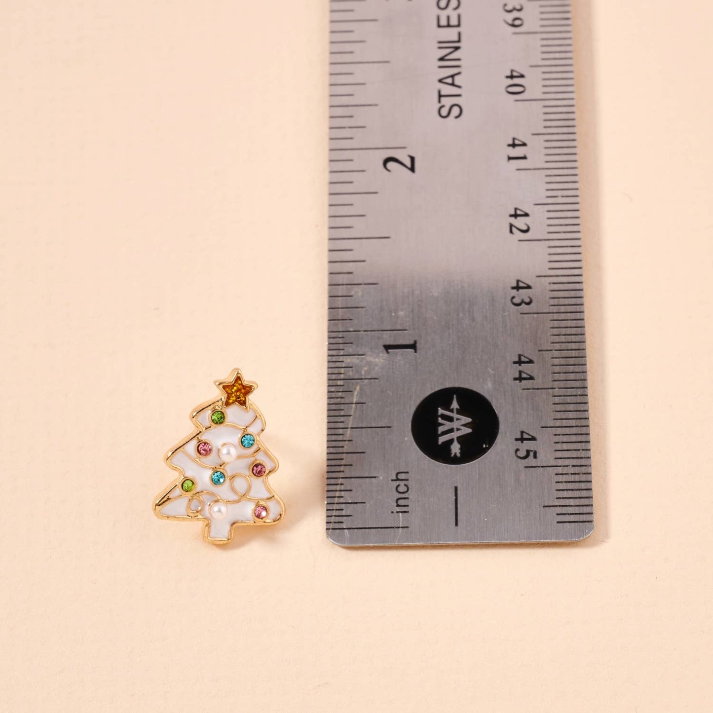 Christmas Tree Enamel Stud Earrings