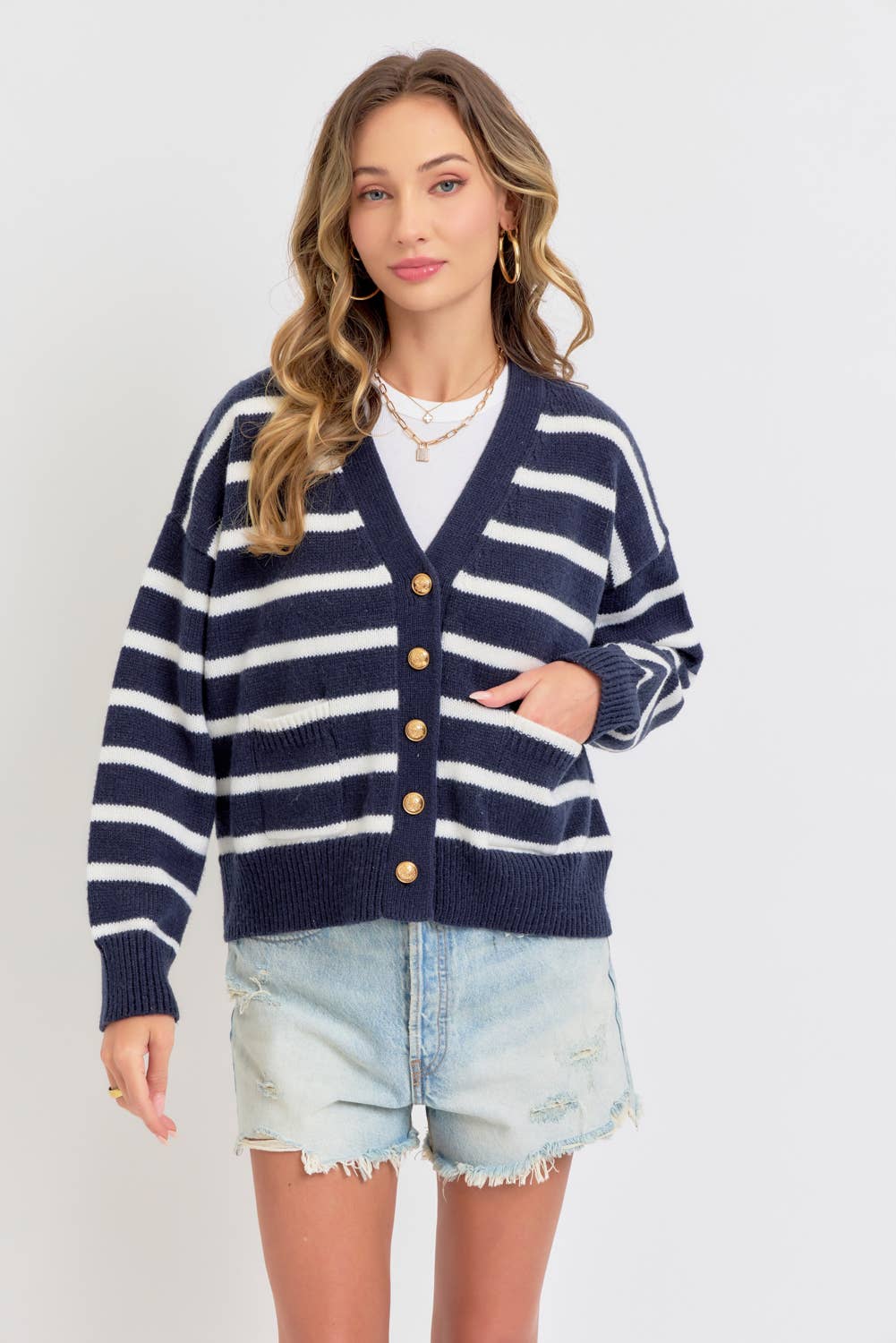 Everleigh Stripe Cardigan Sweater