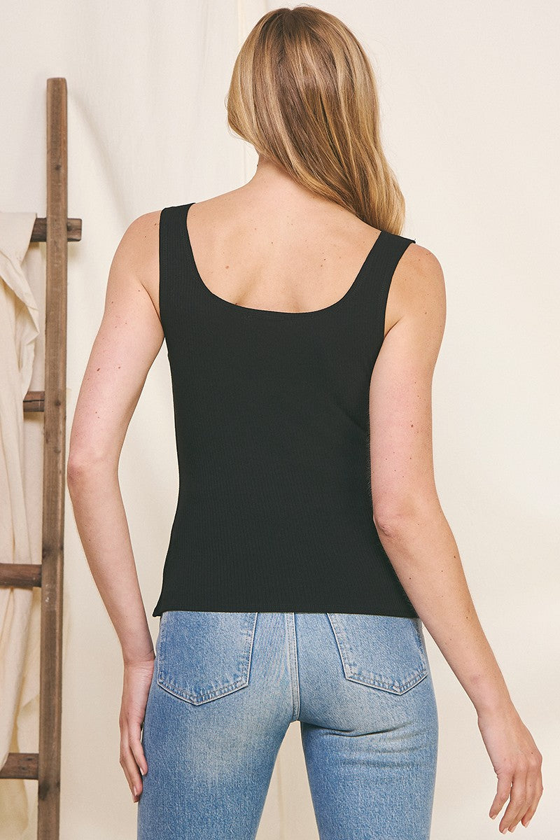 Brittany Square Neck Tank Top