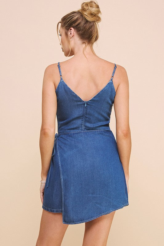 Julia Denim Wrap Romper