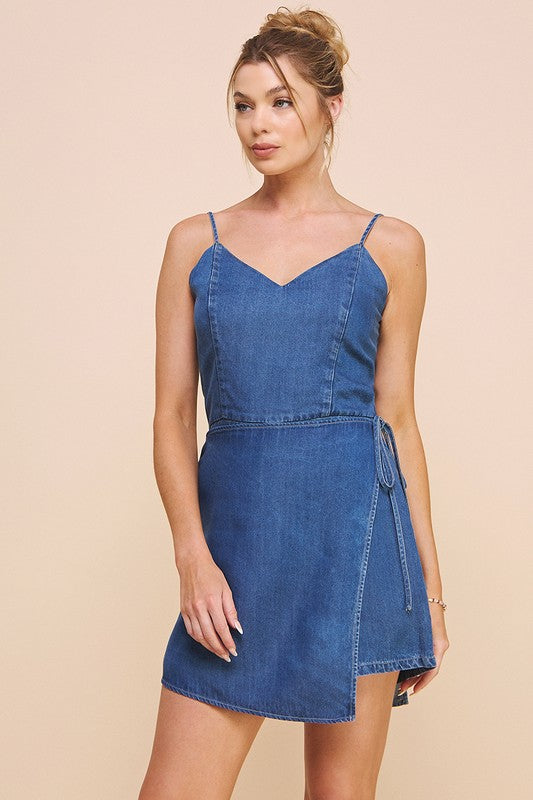 Julia Denim Wrap Romper