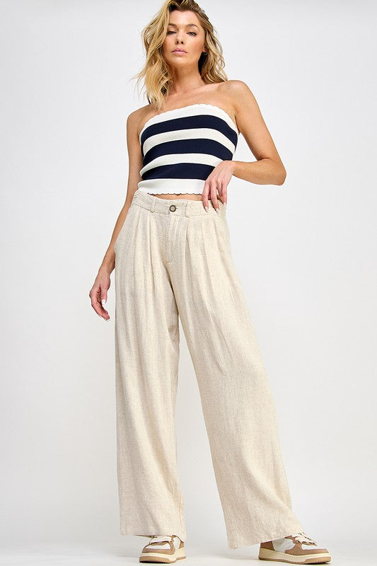 Olivia Striped Strapless Top