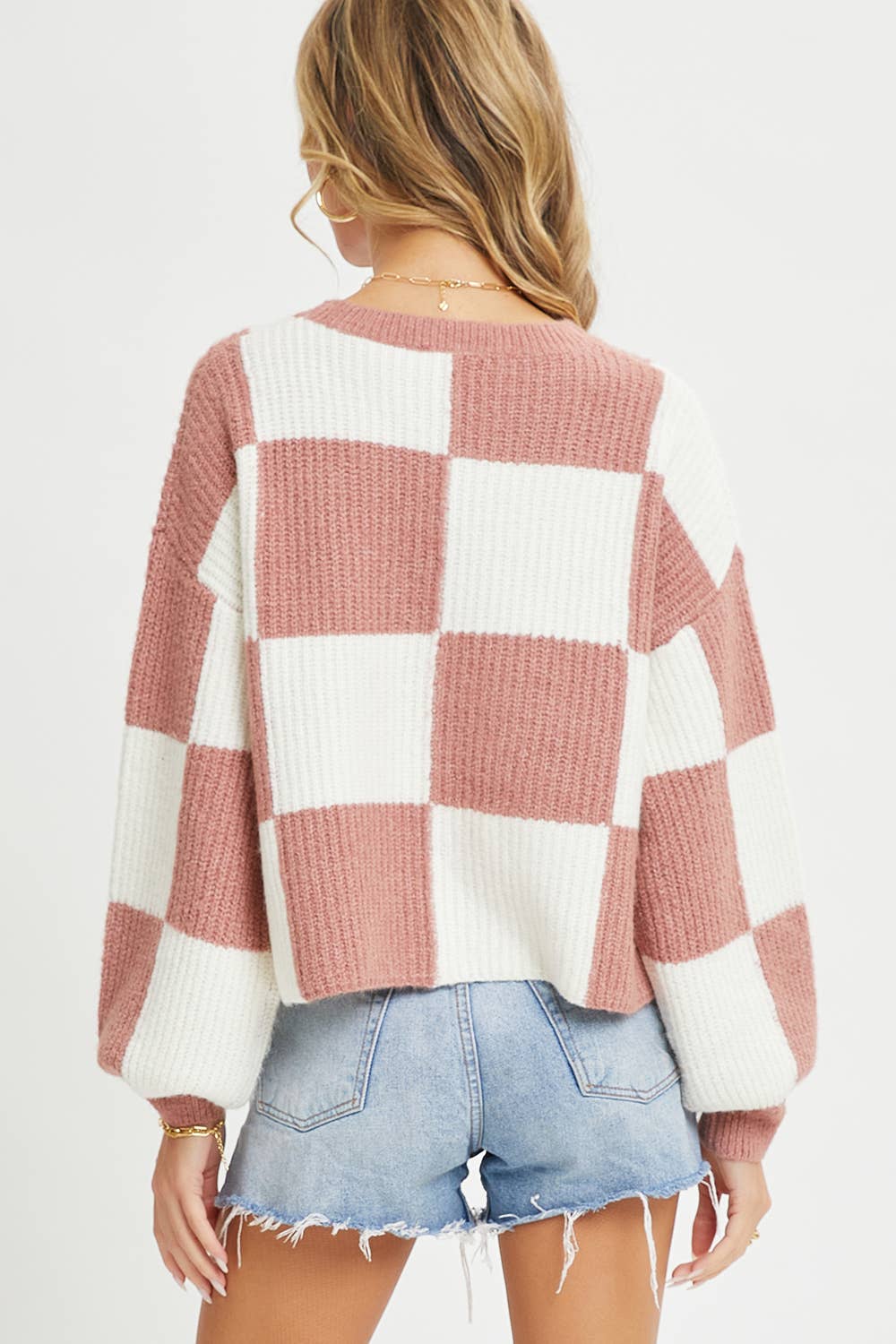 Abby Checker Print Ultra Soft Sweater