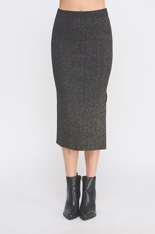 Noelle Sparkle Ribbed Pencil Skirt