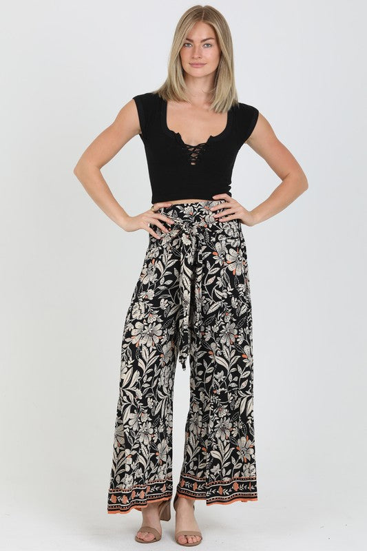 Janine Floral Wide Leg Pants