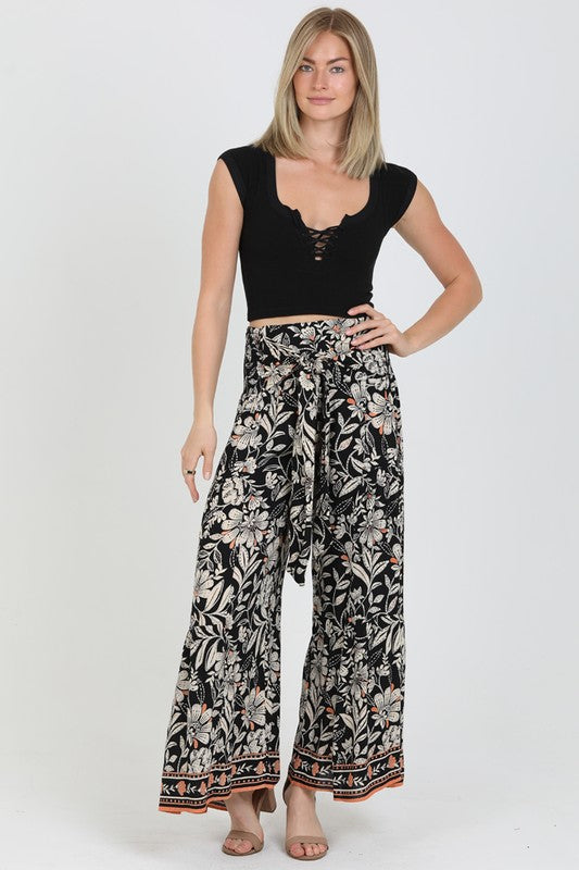 Janine Floral Wide Leg Pants