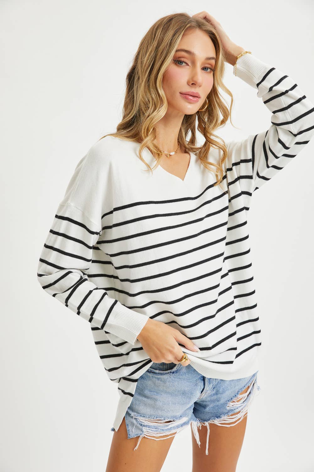 Madelyn Striped Lightweight Sweater