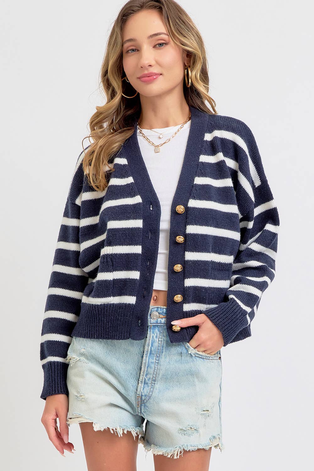 Everleigh Stripe Cardigan Sweater