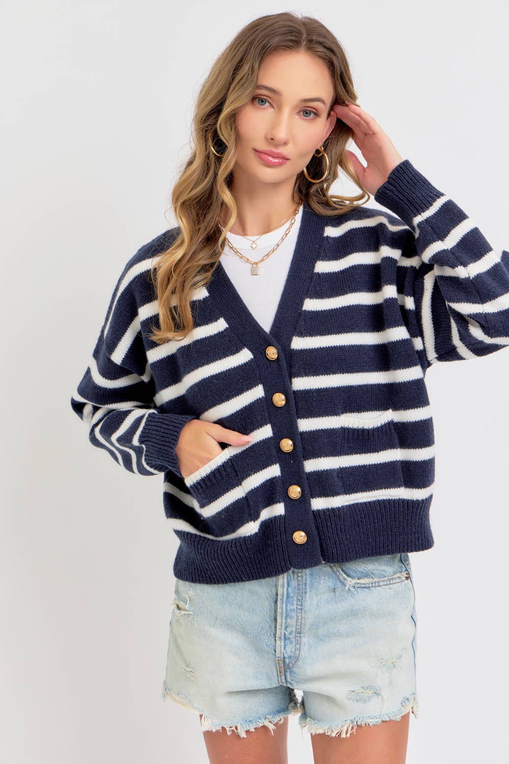 Everleigh Stripe Cardigan Sweater