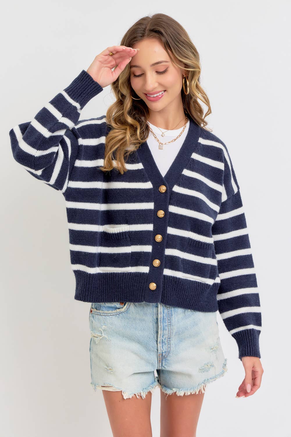 Everleigh Stripe Cardigan Sweater